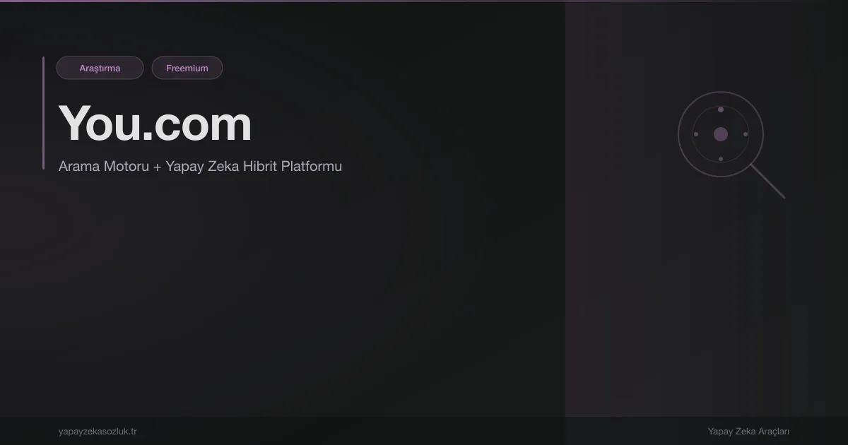 You.com — arama ve yapay zeka hibrit platform hero görseli