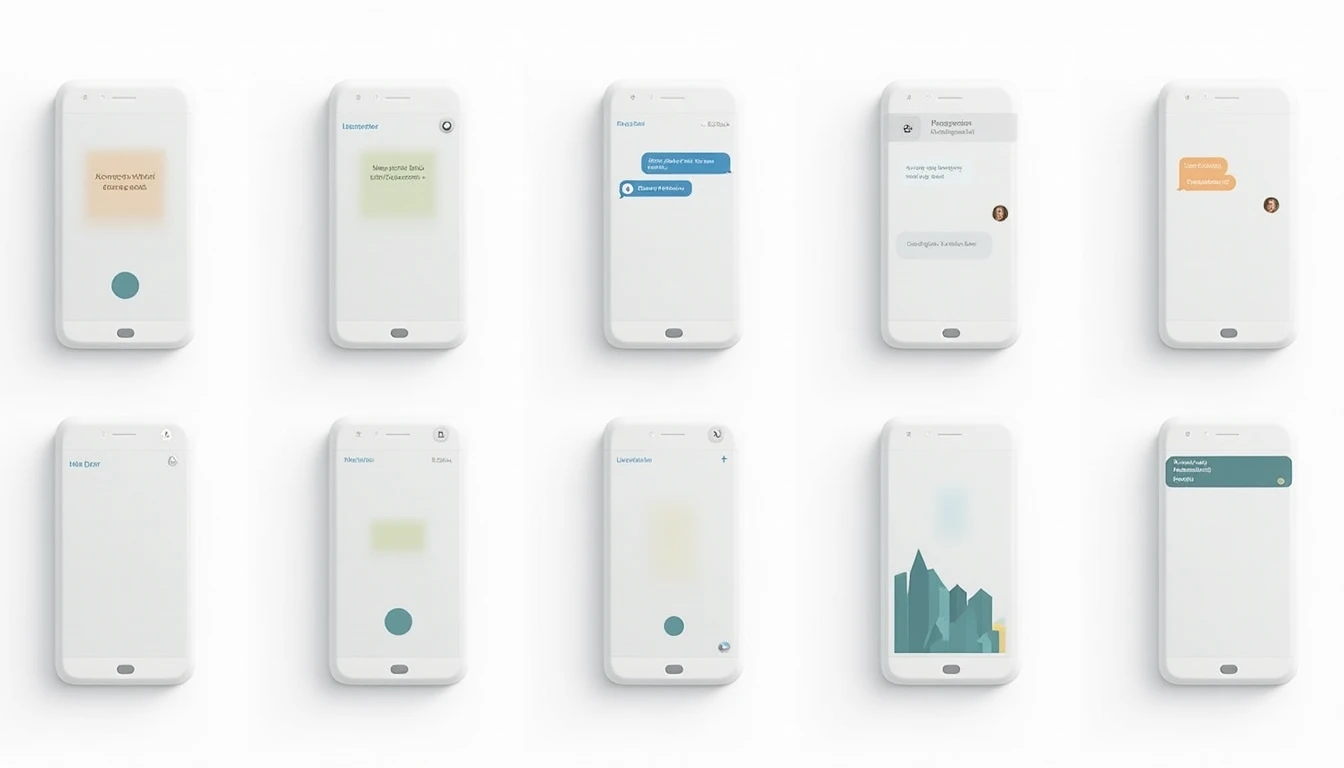 12 popular AI chatbot UIs side by side