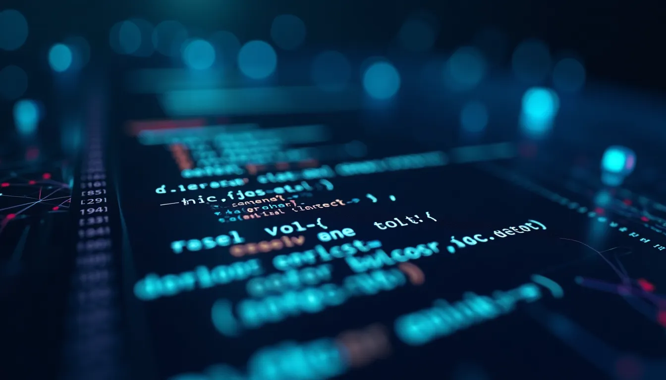 Cursor AI editörü arayüzü: glowing kod önerileri, AI sidebar, dark tema