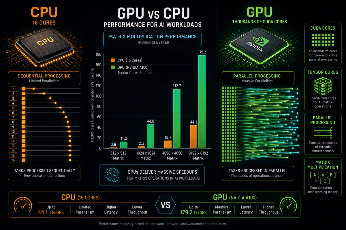 RTX 5070 Ti ve CPU Yapay Zeka İş Yükü Karşılaştırması