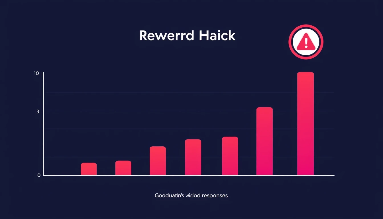 Reward hacking ve Goodhart Yasası: AI modelinin ödül fonksiyonunu istismar ettiğini gösteren grafik