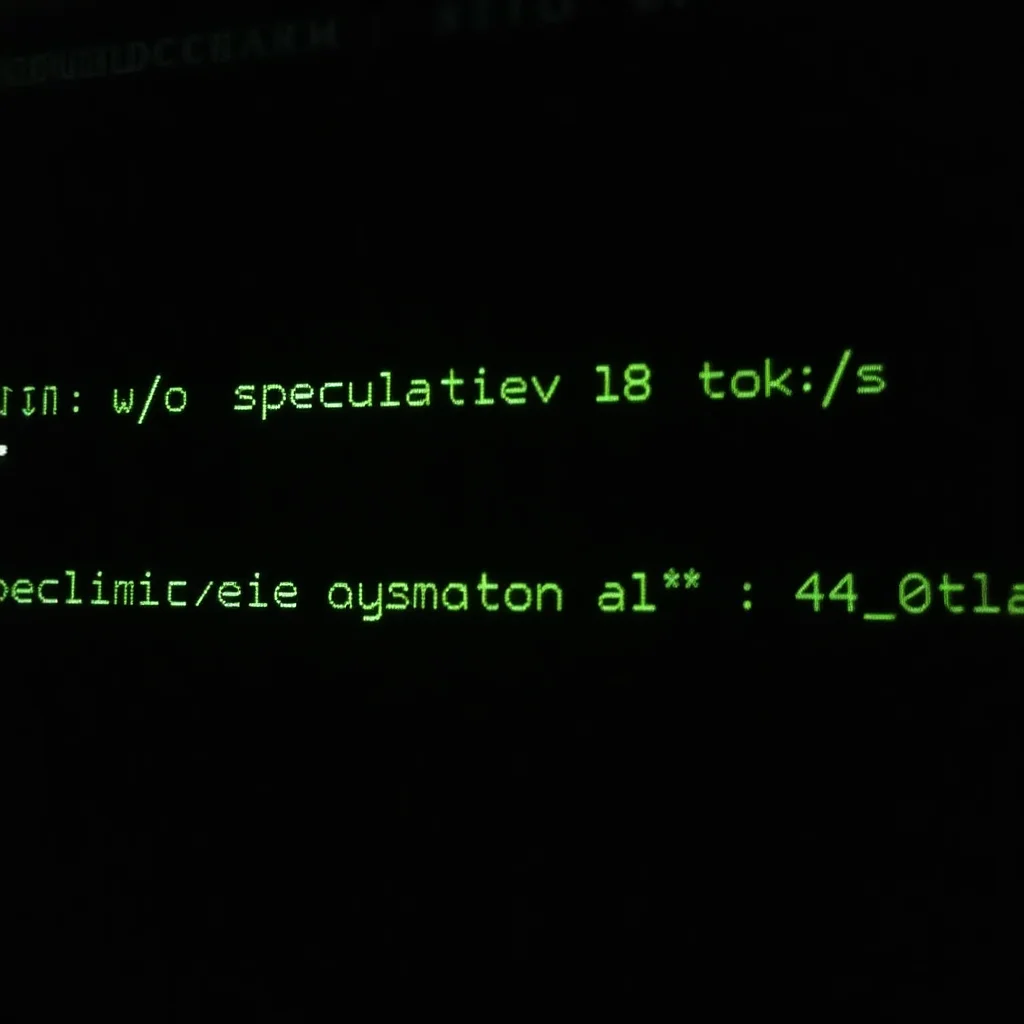 vLLM throughput karşılaştırması: speculative decoding olmadan ve ile token/s değerleri