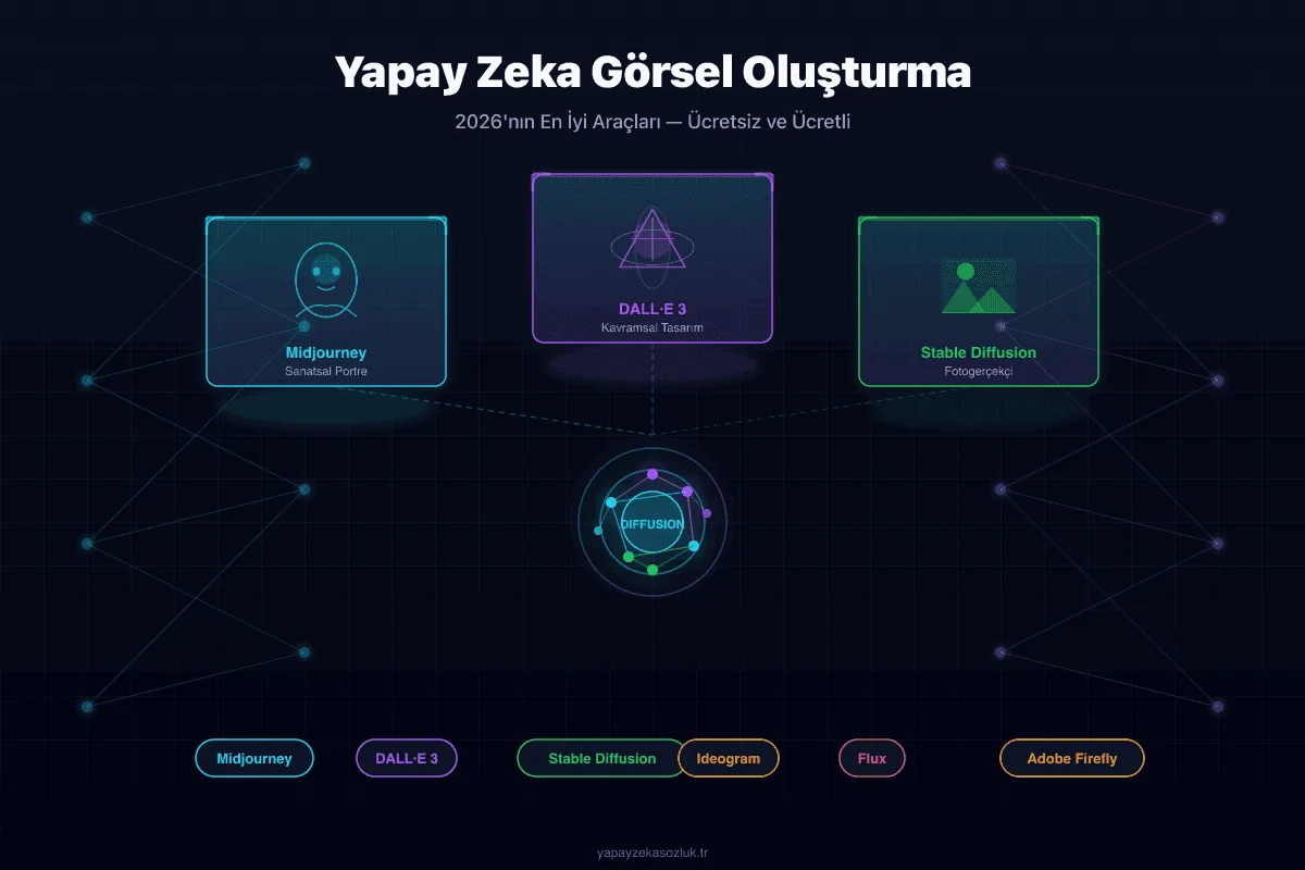 Yapay Zeka Görsel Oluşturma: 2026'nın En İyi Araçları (Ücretsiz ve Ücretli)